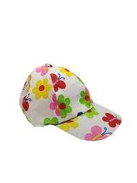 KIDS  MIX PRINTED DESIGN COTTON CAPS FITTING- ELASTIC - PREE, 6