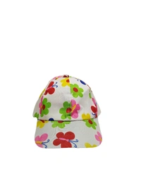 KIDS  MIX PRINTED DESIGN COTTON CAPS FITTING- ELASTIC - PREE, 6