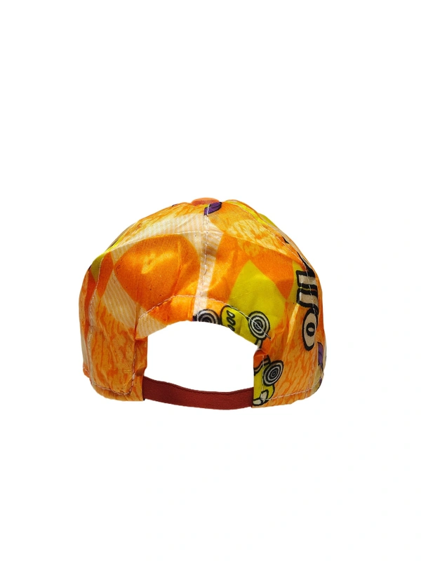 KIDS MULTI COLOR CARTOON PRINTED COTTON CAPS FITTING- ELASTIC - FREE, 6