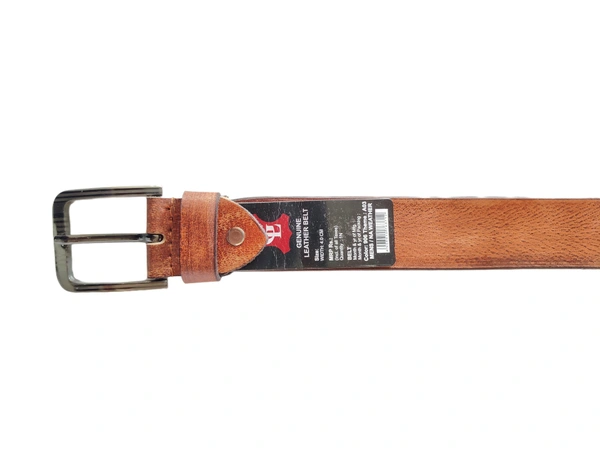 MENS GENUINE LEATHER  BROWN COLOR MIX SIZE HEAVY KANTA BUCKLE BELT  - FREE, 6