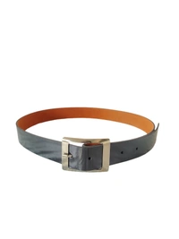 MENS PU LEATHER BLACK COLOR HEAVY H KANTA BUCKLE BELT  - FREE, 6