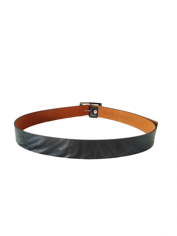 MENS PU LEATHER BLACK COLOR HEAVY H KANTA BUCKLE BELT  - FREE, 6