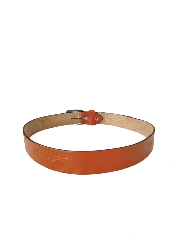 40 MM MENS GENUINE LEATHER TAN COLOR EMBOSSED DESIGN BELT SIZE 40-50(6 SIZE) - FREE, 6