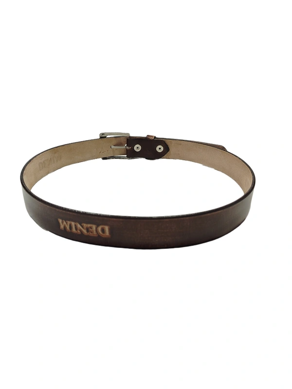 KIDS GENUINE LEATHER BROWN COLOR HEAVY KANTA BUCKLE BELT  - FREE, 6