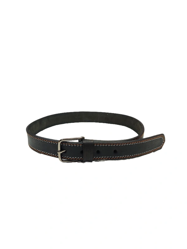 KIDS PU LEATHER BLACK COLOR HEAVY KANTA BUCKLE BELT - FREE, 6