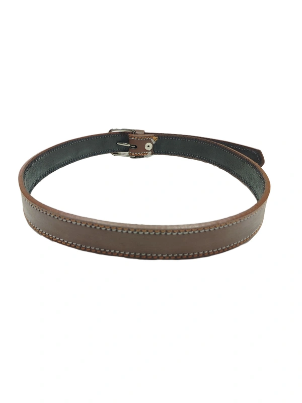 KIDS PU LEATHER BROWN COLOR HEAVY KANTA BUCKLE BELT  - FREE, 12