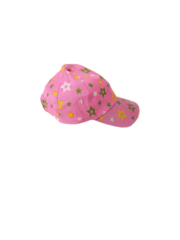 KIDS MIX PRINTED DESIGN COTTON CAPS  FITTING -VELCRO  - SMALL, 6