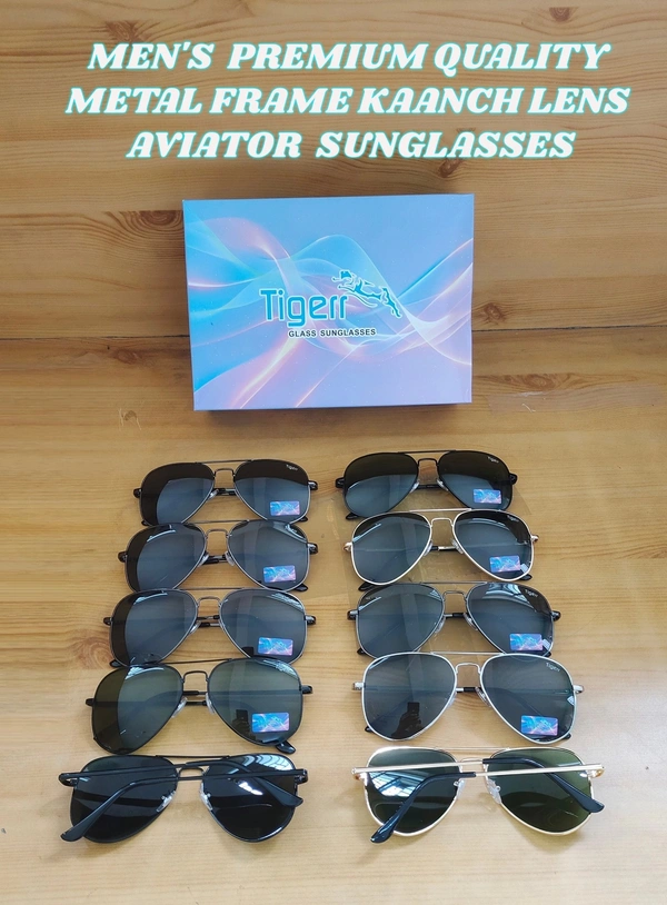 MENS FRAME KAANCH LENS AVIATOR SUNGLASSES - FREE, 12