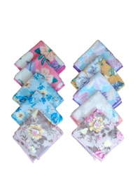 SOFT COTTON TOWEL IN MULTI COLOR MIX PRINTED FOR GIRL LADIES KIDS SET OF 12 PICES  - FREE, 12