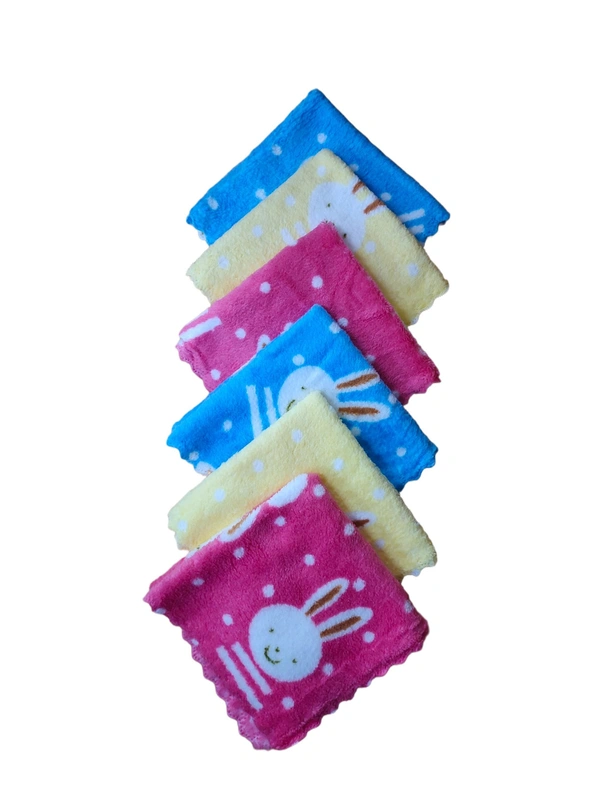 SOFT COTTON TOWEL IN MULTI COLOR MIX PRINTED FOR GIRL LADIES KIDS SET OF 12 PICES  - FREE, 12