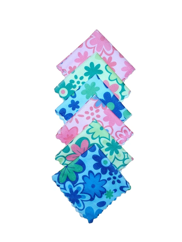 SOFT COTTON TOWEL IN MULTI COLOR MIX PRINTED FOR GIRL LADIES KIDS SET OF 12 PICES  - FREE, 12