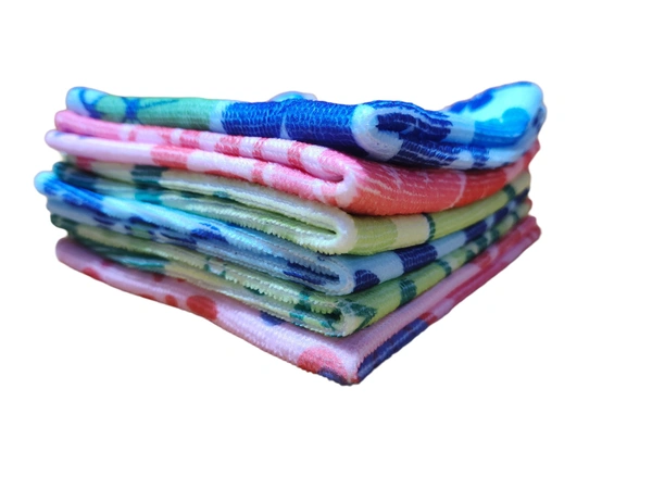 SOFT COTTON TOWEL IN MULTI COLOR MIX PRINTED FOR GIRL LADIES KIDS SET OF 12 PICES  - FREE, 12