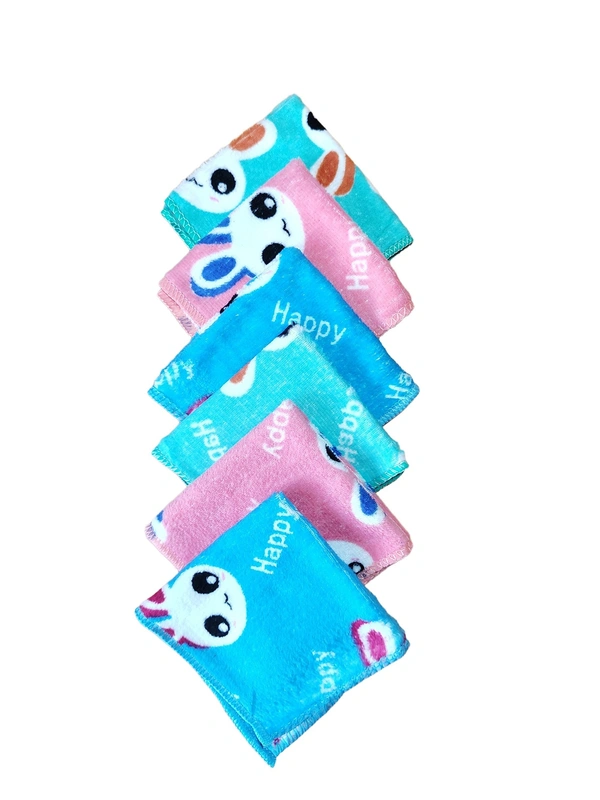 SOFT COTTON TOWEL IN MULTI COLOR MIX PRINTED FOR GIRL LADIES KIDS SET OF 12 PICES  - FREE, 12