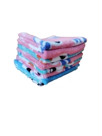 SOFT COTTON TOWEL IN MULTI COLOR MIX PRINTED FOR GIRL LADIES KIDS SET OF 12 PICES  - FREE, 12