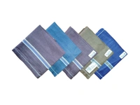 MENS PURE COTTON MULTI COLOR MIX STRIP DESIGN HAND KERCHIEFS - FREE, 12