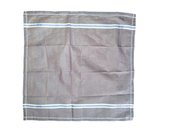 MENS PURE COTTON MULTI COLOR MIX STRIP DESIGN HAND KERCHIEFS - FREE, 12