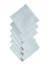 MENS PURE COTTON WHITE COLOR PLAIN DESIGN HAND KERCHIEFS - FREE, 12