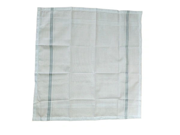 MENS PURE COTTON MIX COLOR STRIP DSIGN HAND KERCHIEFS - FREE, 12