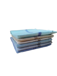 MENS PURE COTTON MIX COLOR STRIP DSIGN HAND KERCHIEFS - FREE, 12