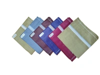 MENS PURE COTTON MIX COLOR STRIP DSIGN HAND KERCHIEFS - FREE, 12