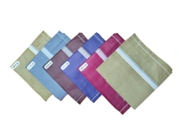 MENS PURE COTTON MIX COLOR STRIP DSIGN HAND KERCHIEFS - FREE, 12