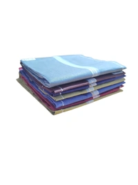MENS PURE COTTON MIX COLOR STRIP DSIGN HAND KERCHIEFS - FREE, 12
