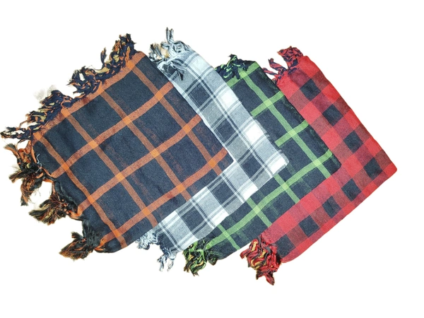 MENS NEW STYLE MIX COLOR STRIP DESIGN COTTON SCRF - FREE, 12