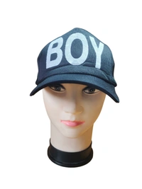 MENS BLACK COLOR BOY PRINTED DESIGN NET CAP FITTING SNAPBACK - FREE, 12