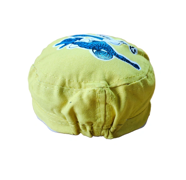 KIDS MIX COLOR PRINTED DESIGN COTTON SHORT CAP FITTING ELASTIC - FREE, 12