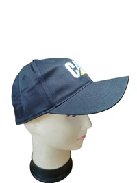 MEN'S EMBROIDERED DESIGN BLACK COLOR COTTON CAPS FITTING- ELASTIC  - FREE, 12