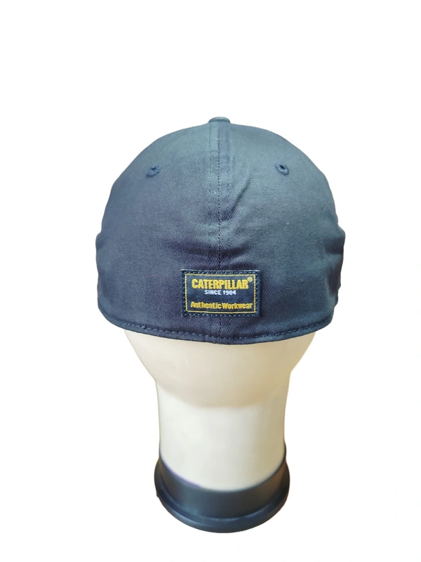 MEN'S EMBROIDERED DESIGN BLACK COLOR COTTON CAPS FITTING- ELASTIC  - FREE, 12