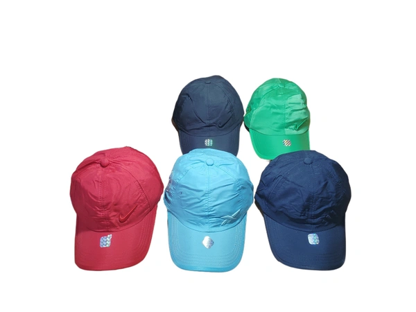 MENS EMBROIDERED DESIGN MULTI COLOR PARASHUTE MATERIAL CAPS FITTING BUCKLE  - FREE, 12