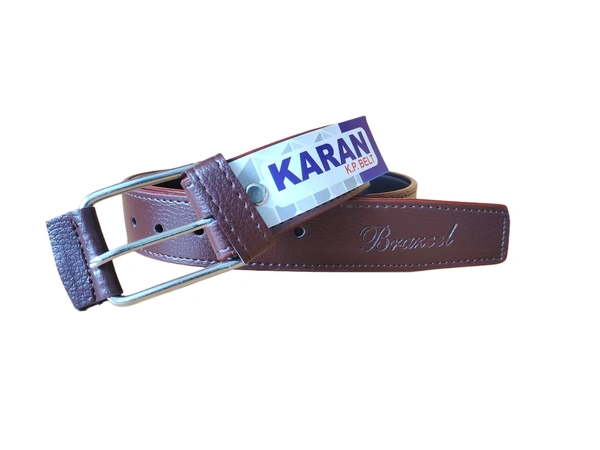 MENS  PU LEATHER BROWN  COLOR  KANTA  BUCKLE  BELT - FREE, 06