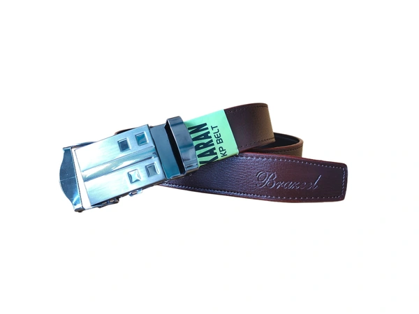 MENS PU LEATHER BROWN  COLOR ARMY  BUCKLE  BELT - FREE, 06