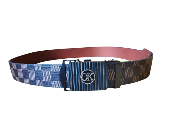 MENS PU LEATHER MIX  COLOR ARMY  BUCKLE  BELT - FREE, 06