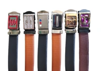 MENS PU LEATHER MIX  COLOR ARMY  BUCKLE  BELT - REE, 6