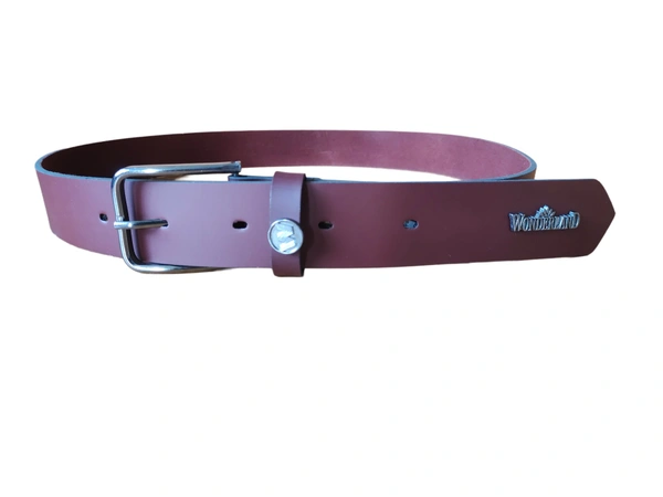 MENS PU LEATHER BROWN  COLOR KANTA BUCKLE BELT - REE, 6