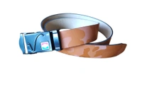 MENS PU LEATHER MIX  COLOR ARMY  BUCKLE  BELT - REE, 6