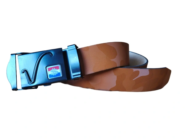 MENS PU LEATHER MIX  COLOR ARMY  BUCKLE  BELT - REE, 6