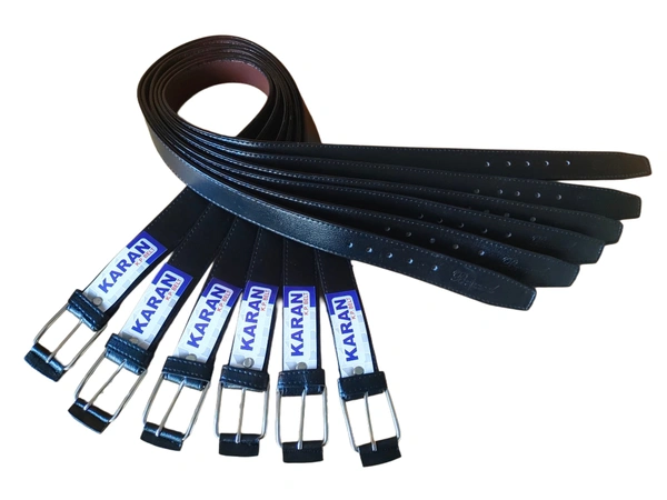 MENS PU LEATHER BLACK  COLOR  KANTA BUCKLE BELT - FREE, 06