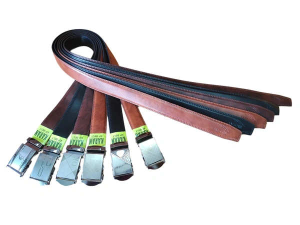 MENS PU LEATHER MIX  COLOR ARMY  BUCKLE  BELT - FREE, 06