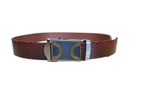 MENS PU LEATHER MIX  COLOR ARMY  BUCKLE  BELT - FREE, 06