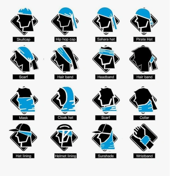 Bandanas for Men and Women Multifunctional Face Mask Head Scarf Balaclava Magic Scarves Sweatband - FREE, 10