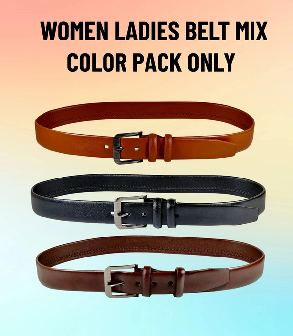 WOMEN  CHINA IMPORTED PU LEATHER KANTA  BUCKLE  MIX COLOR BELT SIZE-(LENGTH-45 INCH,WIDTH-30MM) - SIZE-(LENGTH-45 INCH,WIDTH-30MM), 6