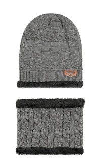 MEN WOOLEN CAP WITH NECK WARMER AND CAP WITH INSIDE FURR COLOR MIX COLOR PACK ONLY  - free, 6