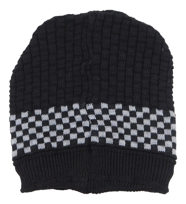 MENS HALF BEANIE CAPS INSIDE WOOLEN FURR MIX COLOR PACK ONLY  - free, 6