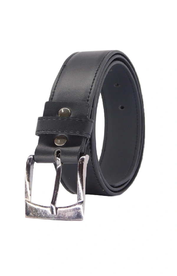 MEN'S PU LEATHER KANTA  BUCKLE  BLACK  COLOR BELT SIZE-(LENGTH-45 INCH,WIDTH-40 MM) - SIZE-(LENGTH-45 INCH,WIDTH-40 MM), 6