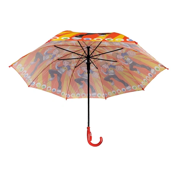 SINGLE FOLD MIX COLOR  CARTOON PRINTED AUTO OPEN KIDS UMBRELLA SIZE-19 INCH - FREE, 6