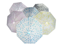 MENS PVC MATERIAL MIX DOTTED PRINTED AUTO OPEN UMBRELLA  - FREE, 6