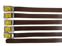 MEN'S CHINA SHEET PATTI WITH ARMY BUCKLE BROWN COLOR BELT SIZE-(45 INCH LENGTH,40MM WIDTH) - SIZE-(45 INCH LENGTH,40MM WIDTH), 6